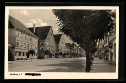 AK Günzburg A. D., Strassenpartie Mit Hotel Bären  - Guenzburg