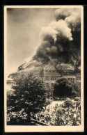 Foto-AK Freiburg, Brand Der Universität Am 10.7.1934  - Disasters
