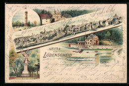 Lithographie Lüdenscheid, Thalsperre, Neuenhof, Homert  - Luedenscheid