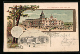 Lithographie Lüdenscheid, Neue Schützen-Halle Erbaut 1899-1900, Alte Schützenhalle  - Lüdenscheid