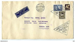 Egeo - I° Volo Diretto Rodi/Venezia Del 18.5.33 - Poststempel (Flugzeuge)