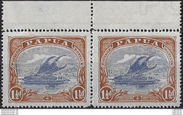 1925 Papua Lakatoi 1½d. Pair With Variety MNH SG N. 95d+95 - Autres & Non Classés
