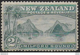 1898 New Zealand Milford Sound 2s. Grey-green MH SG N. 258 - Sonstige & Ohne Zuordnung