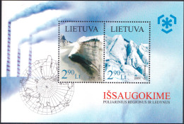 ARCTIC-ANTARCTIC, LITHUANIA 2009 PRESERVATION OF POLAR REGIONS S/S OF 2** - Preserve The Polar Regions And Glaciers