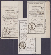 Lot De 3 Récepissés De Déclaration De Versement Càd DC GEDINNE De 1871 à 1873 - Andere & Zonder Classificatie