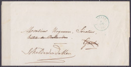 Imprimé (faire-part De Mariage De La Princesse De Chimay) Daté 15 Juin 1850 Càd Bleu DC "BRUXELLES /5 JUIL/ PP" Pour Sén - Andere & Zonder Classificatie
