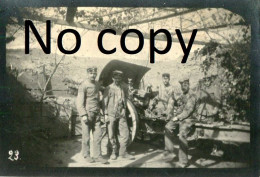 2 PHOTOS ALLEMANDES - CANONS ET ARTILLEURS A BUISSY PRES DE MARQUION - CAMBRAI PAS DE CALAIS - GUERRE 1914 1918 - War, Military