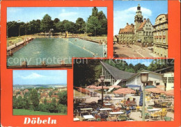 72368831 Doebeln Freibad Rathaus Teilansicht HO Parkrestaurant Buergergarten Doe - Döbeln