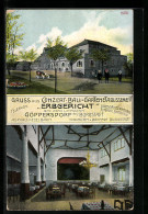 AK Göppersdorf B. Burgstädt, Gasthaus Erbgericht, Saal Mit Bühne  - Burgstädt