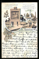 Lithographie Rossbach, Denkmal Der Schlacht Von 1757  - Autres & Non Classés