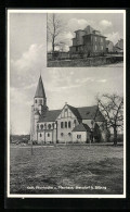 AK Biersdorf B. Bitburg, Kath. Pfarrkirche Und Pfarrhaus  - Bitburg