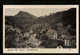 AK Krippen /Elbe, Kirche Mit Kohlbornstein  - Other & Unclassified