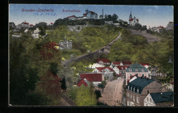 AK Loschwitz /Dresden, Panorama Mit Drahtseilbahn  - Dresden