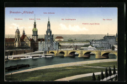 AK Dresden, Blick Auf Die Altstadt Mit Schlossturm, Kgl. Hofoper U. Ständehaus  - Dresden