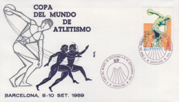 Enveloppe    ESPAGNE   Véme  Coupe  Du   Monde   D' Athlétisme   1989 - Athlétisme