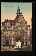 AK Dresden, Georgentor Am Kgl. Schloss, Denkmal König Albert  - Dresden