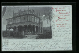 Mondschein-AK Speldorf B. Mülheim, Restaurant Reichsadler Von J. W. Schmitz  - Mülheim A. D. Ruhr