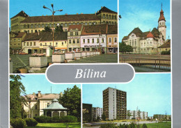 BILINA, MULTIPLE VIEWS, ARCHITECTURE, CAR, PARK, TOWER, CZECH REPUBLIC, POSTCARD - Czech Republic