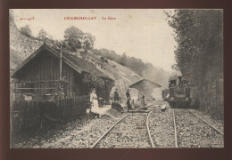52 - CHAMOUILLEY - ARRIVEE DU TRAIN  EN GARE DE CHEMIN DE FER - Autres & Non Classés