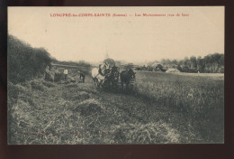 80 - LONGPRE-LES-CORPS-SAINTS - LES MOISSONNEURS - ATTELAGE DE CHEVAUX - AGRICULTURE - Autres & Non Classés