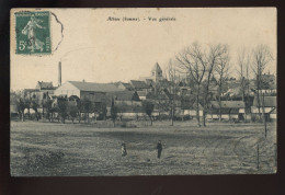 80 - ATHIES - VUE GENERALE - AU VERSO CACHET DE L'HOTEL DE VOYAGEURS, LEON RICHARD - Andere & Zonder Classificatie