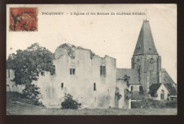 80 - PICQUIGNY - L'EGLISE ET LES RUINES DU CHATEAU FEODAL - Picquigny