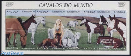 Angola 1997 Horses 8v M/s (each 120000K), Mint NH, Nature - Horses - Angola