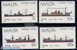 Malta 1986 Ships 4v, Mint NH, Transport - Ships And Boats - Ships