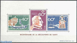 French Polynesia 1968 200 Years Discovery S/s, Mint NH, History - Transport - Explorers - Ships And Boats - Unused Stamps