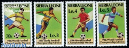 Sierra Leone 1986 World Cup Football 4v, Mint NH, Sport - Football - Autres & Non Classés