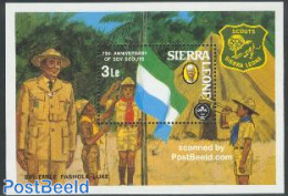 Sierra Leone 1982 75 Years Scouting S/s, Mint NH, Sport - Scouting - Autres & Non Classés