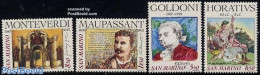 San Marino 1993 Authors, Musicians 4v, Mint NH, Performance Art - Music - Art - Authors - Unused Stamps