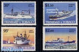 Trinidad & Tobago 1985 Ships 4v, Mint NH, Transport - Ships And Boats - Ships