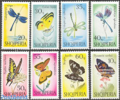 Albania 1966 Butterflies & Dragonflies 8v, Mint NH, Nature - Butterflies - Insects - Albanien