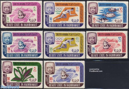 Aden 1966 Int. Co-operation 8v, Mint NH, Health - Nature - Sport - Transport - Smoking & Tobacco - Fish - Olympic Game.. - Tobacco