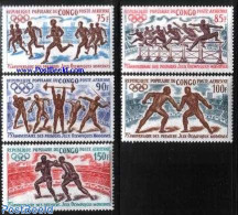 Congo Republic 1971 Modern Olympics 5v, Mint NH, Sport - Athletics - Boxing - Olympic Games - Weightlifting - Leichtathletik
