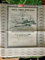 MINAS  NORTE - AFRICANAS  ---------   Action  De  1.000  Pesetas - Bergbau