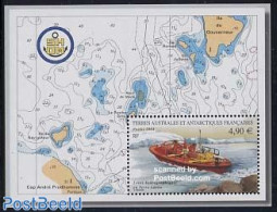 French Antarctic Territory 2004 Hydrography S/s, Mint NH, Transport - Various - Ships And Boats - Maps - Ongebruikt