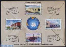French Antarctic Territory 2004 Post Offices 4v M/s, Mint NH, Science - Various - The Arctic & Antarctica - Post - Glo.. - Ongebruikt