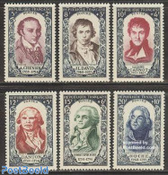 France 1950 Famous Persons 6v, Unused (hinged), History - Politicians - Art - Authors - Self Portraits - Unused Stamps
