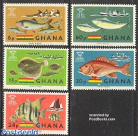 Ghana 1966 Freedom From Hunger 5v, Mint NH, Health - Nature - Transport - Food & Drink - Freedom From Hunger 1963 - Fi.. - Ernährung