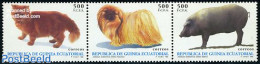Equatorial Guinea 1995 Domestic Animals 3v [::], Mint NH, Nature - Animals (others & Mixed) - Cats - Cattle - Dogs - Guinea Equatoriale
