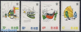 Hong Kong 1977 Tourism 4v, Mint NH, Transport - Various - Automobiles - Railways - Ships And Boats - Tourism - Nuevos