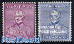 Ireland 1954 J.H. Newman 2v, Unused (hinged), Science - Education - Unused Stamps