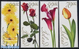 Iceland 2005 Flowers 4v, Mint NH, Nature - Flowers & Plants - Roses - Ongebruikt