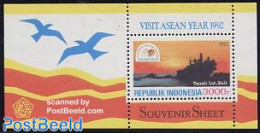 Indonesia 1992 Visit ASEAN Year S/s, Mint NH, Various - Tourism - Indonesien