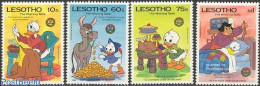 Lesotho 1985 Christmas, Grimm Brothers 4v, Mint NH, Religion - Christmas - Art - Disney - Natale