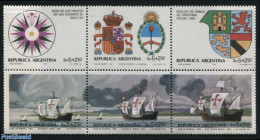 Argentina 1984 Argentina 85 6v, Mint NH, History - Transport - Coat Of Arms - Explorers - Ships And Boats - Ongebruikt
