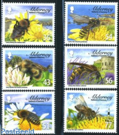Alderney 2009 Honey Bees 6v, Mint NH, Nature - Various - Animals (others & Mixed) - Bees - Flowers & Plants - Insects .. - Phares