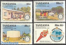 Tanzania 1980 Rotary Conference 4v, Mint NH, Health - Nature - Transport - Various - Health - Water, Dams & Falls - Ai.. - Flugzeuge